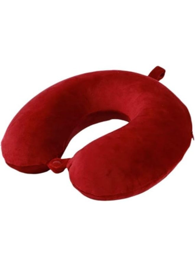 Travel Pillow – 100% Pure Memory Foam U-Shaped Neck Pillow, Lightweight Portable Headrest for Airplane, Car, Home & Office Sleeping Support - Image 1